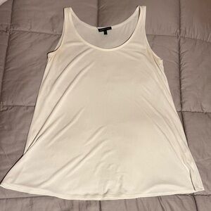 Eileen Fisher Cream Silk Sleeveless Top